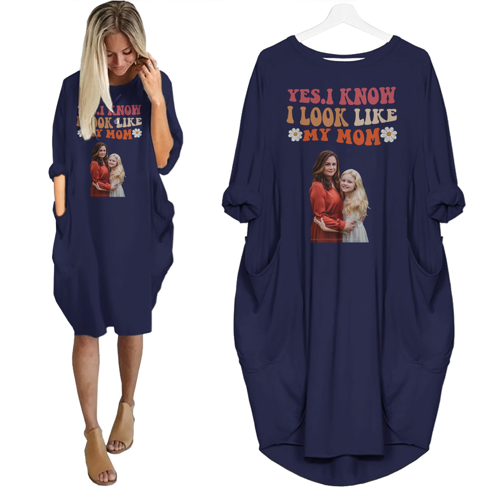 Mother Daughter Matching - Personalized Pocket Dress - Mother's Day Gifts