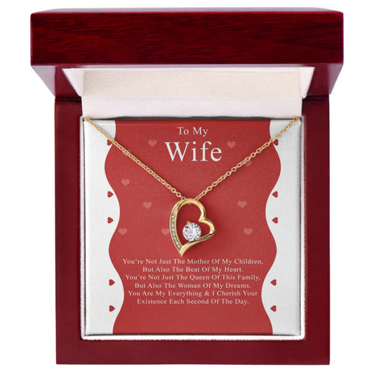 To My Wife Forever Love Personalized Necklace For Mother's Day