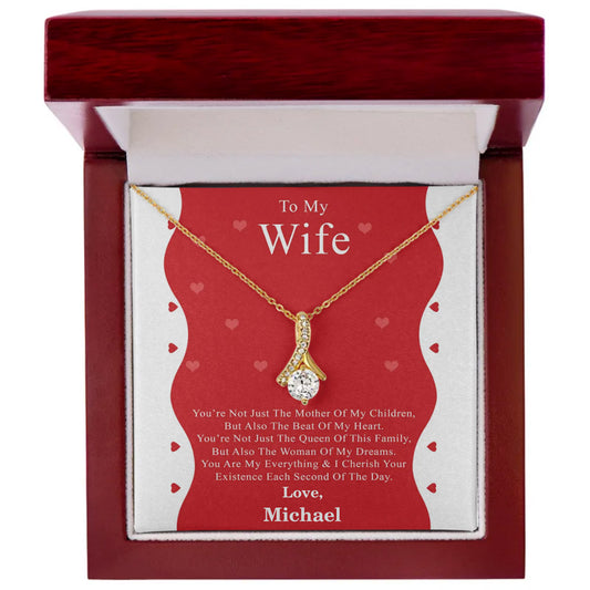 To My Wife Alluring Personalized Necklace Mother's Day Gifts