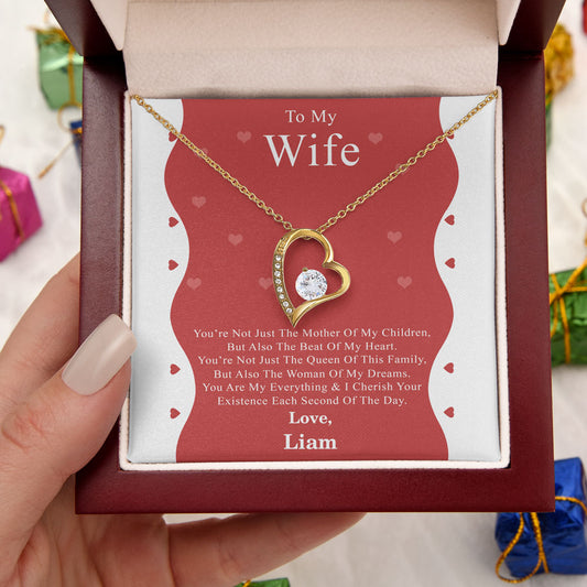 To My Wife Forever Love Personalized Necklace For Mother's Day