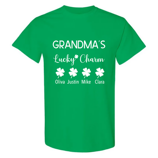 Personalized Grandma Lucky Charms Gifts T-Shirt